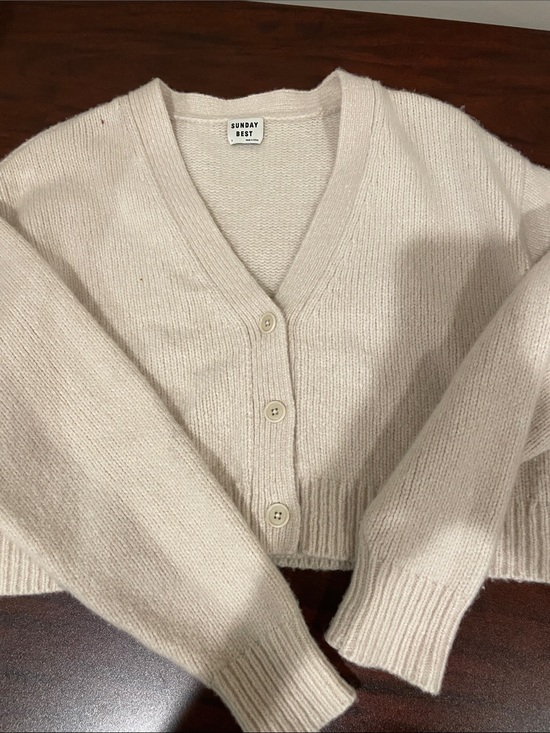 Sunday Best Sweaters - Sunday Best Soft Cream Button-Front Cropped Cardigan